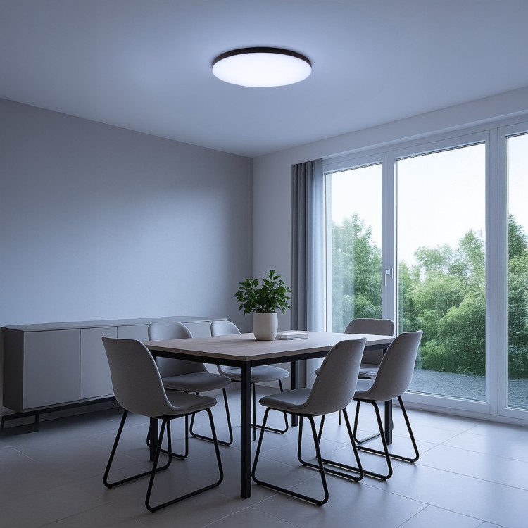 Plafon Siena Czarny 80W LED Ø750 mm + pilot ML1834 Milagro