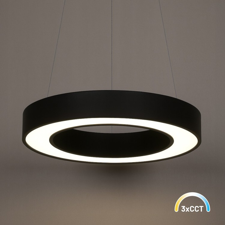 Lampa wisząca Union Czarny 40W LED 3000-4000-6000K ML1866 Milagro