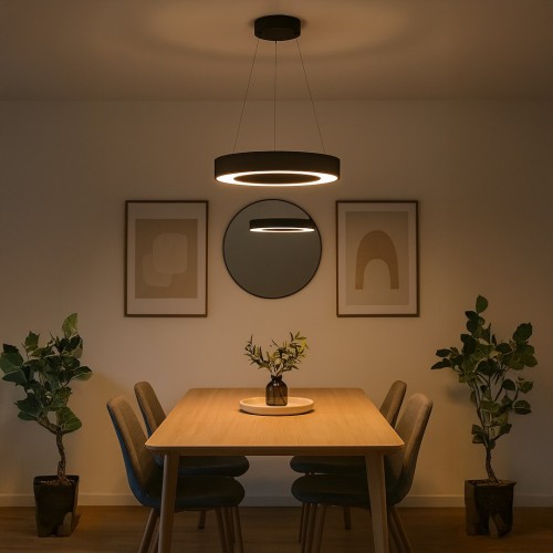 Lampa wisząca Union Czarny 40W LED 3000-4000-6000K ML1866 Milagro