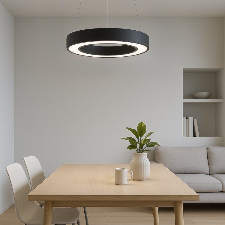 Lampa wisząca Union Czarny 40W LED 3000-4000-6000K ML1866 Milagro