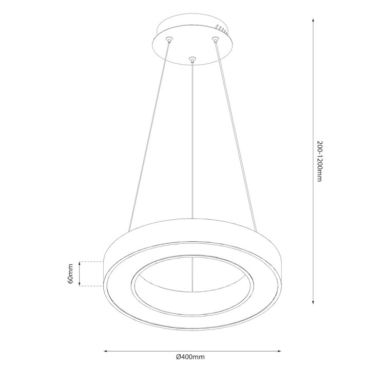 Lampa wisząca Union Gold 40W LED 3000-4000-6000K ML1867 Milagro