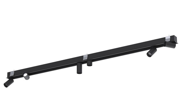 Lampa sufitowa listwa szyna podtynkowa MONO DEEP VI BLACK 10463 NOWODVORSKI Lighting 5x GU10 Spot oświetleniowa nowoczesna sufitowa metal czarna czarny jak szynoprzewód Inspiracje Premium