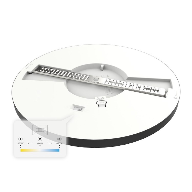 Plafon Evora Czarny Round 24W 3CCT ML1791 Milagro