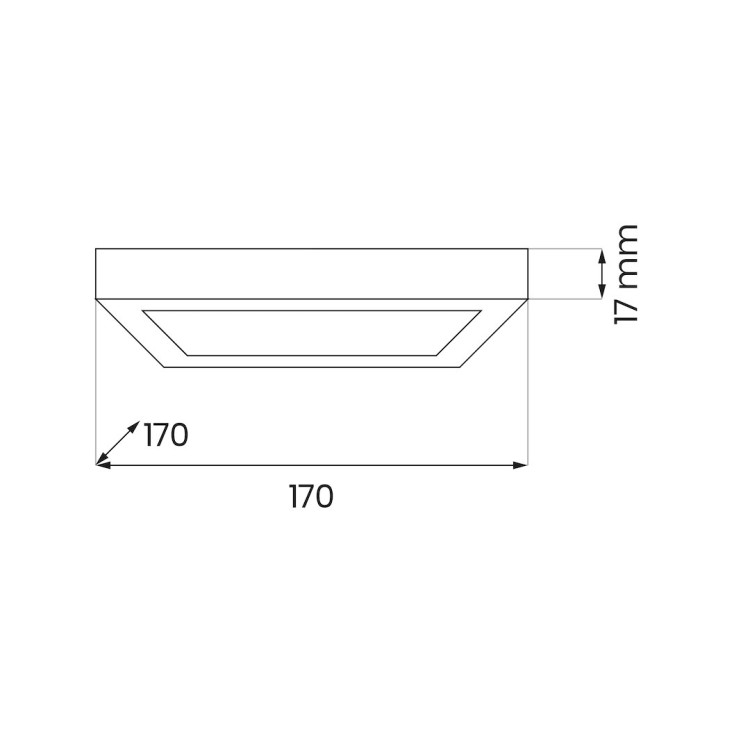 Plafon Evora Czarny Square 12W 3CCT ML1795 Milagro