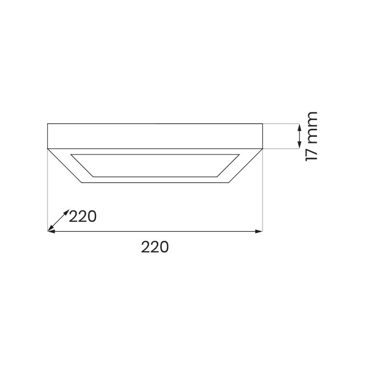 Plafon Evora Czarny Square 18W 3CCT ML1796 Milagro