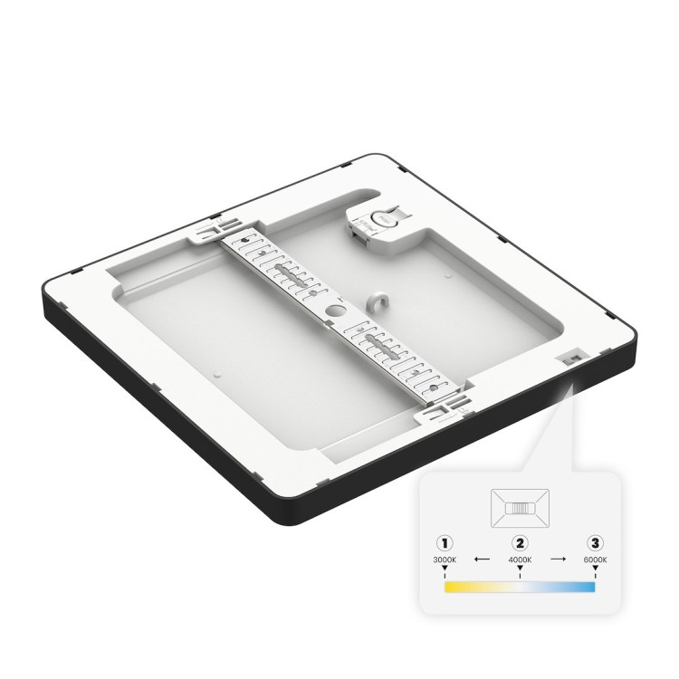 Plafon Evora Czarny Square 24W 3CCT ML1797 Milagro