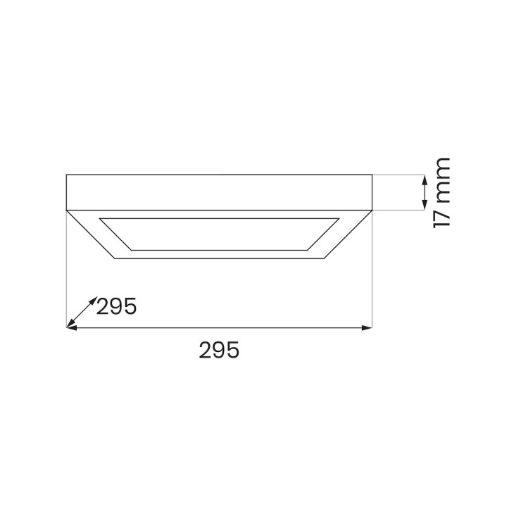 Plafon Evora Czarny Square 24W 3CCT ML1797 Milagro