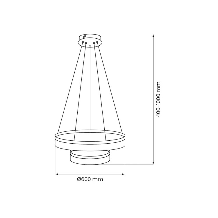 Lampa wisząca GALA GOLD 54W LED ML2241 Milagro