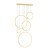 Lampa wisząca Saturno Gold 100W LED mezzanine ML2325 Milagro