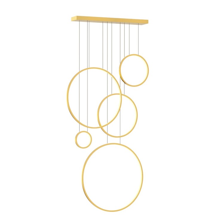 Lampa wisząca Saturno Gold 100W LED mezzanine ML2325 Milagro