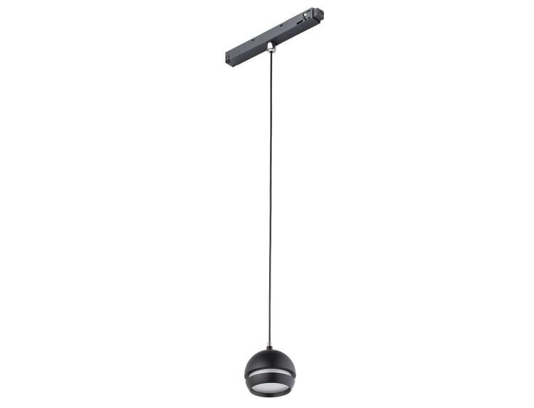 Lampa szynowa wisząca kula Industrialna szynowa LED 5W niskonapięciowy System LVM SLOT LED 5W 10154 NOWODVORSKI Lighting 3000K Loft nowoczesna sufitowy ścienny oświetlenie szynowe zawieszana 48V szynoprzewodu szyny zwis czarna kulka Inspiracje Premium