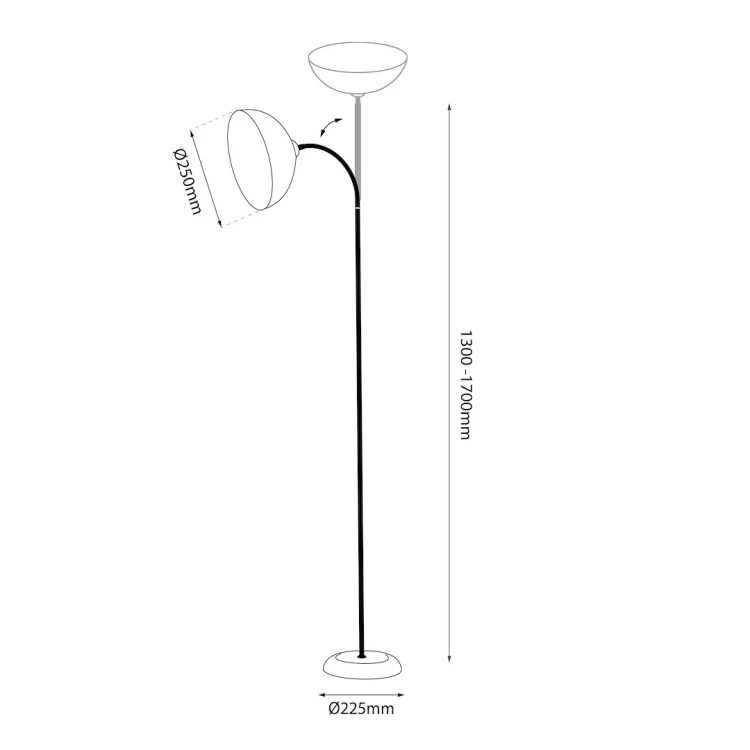 Lampa podłogowa ZACK CASHMERE 1xE27 ML2338 Milagro regulowana kaszmir kaszmirowa