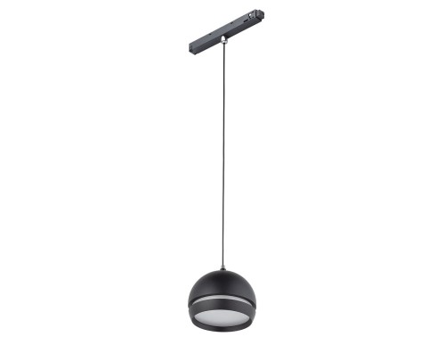 Lampa szynowa wisząca kula Industrialna szynowa LED 8W niskonapięciowy System LVM SLOT LED 8W 10155 NOWODVORSKI Lighting 3000K Loft nowoczesna sufitowy ścienny oświetlenie szynowe zawieszana 48V szynoprzewodu szyny zwis czarna kulka Inspiracje Premium