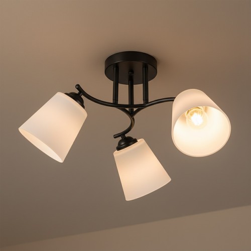 Lampa sufitowa Pafos Black 3xE27 ML2257 Milagro czarna
