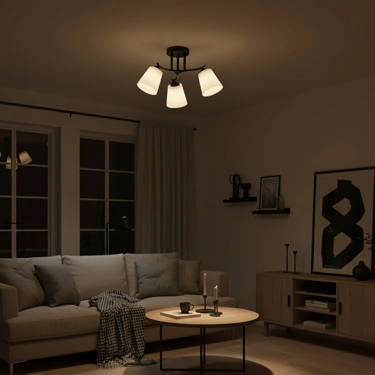 Lampa sufitowa Pafos Black 3xE27 ML2257 Milagro czarna
