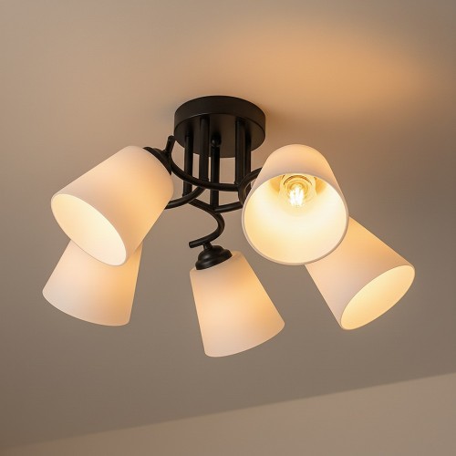 Lampa sufitowa Pafos Black 5xE27 ML2258 Milagro czarna