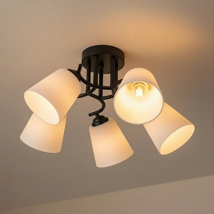 Lampa sufitowa Pafos Black 5xE27 ML2258 Milagro czarna