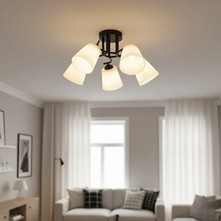 Lampa sufitowa Pafos Black 5xE27 ML2258 Milagro czarna