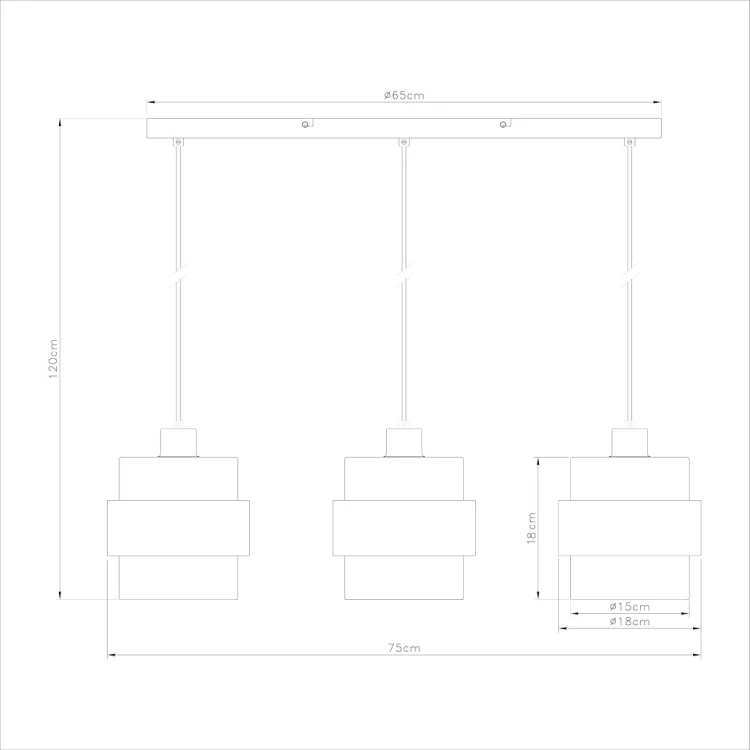 Lampa wisząca VALENTINO 3xE27 ML2239 Milagro