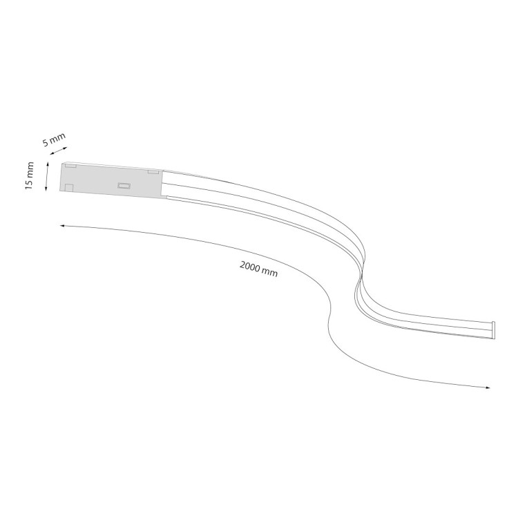 Magnetic track line 5mm 20W 4000K ML2153 Milagro