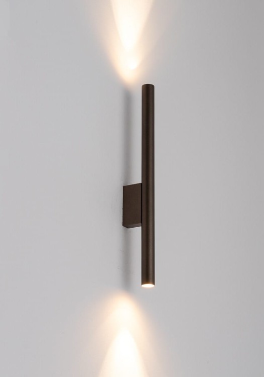 Lampa ścienna Kinkiet Industrialny Loft LASER WALL CHOCOLATE 10563 NOWODVORSKI Lighting 2xG9 Loft nowoczesna oprawa oświetleniowa tuba satynowy czekoladowy czekolada podwójny dwustronny góra-dół Inspiracje Premium