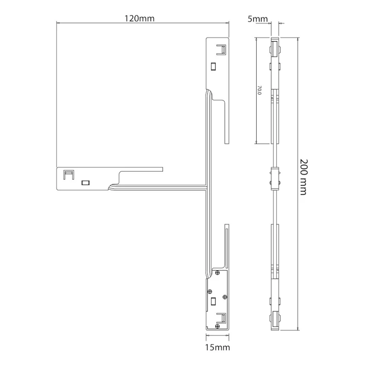 Łącznik T magnetic track 5mm ML2171 Milagro
