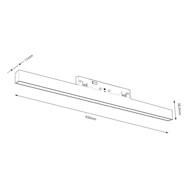 Magnetic track 10mm 15W 3000-6000K ML2174 Milagro