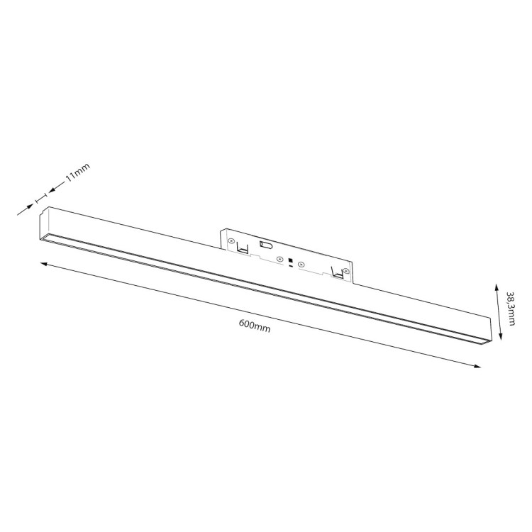 Magnetic track 10mm 20W 3000-6000K ML2175 Milagro