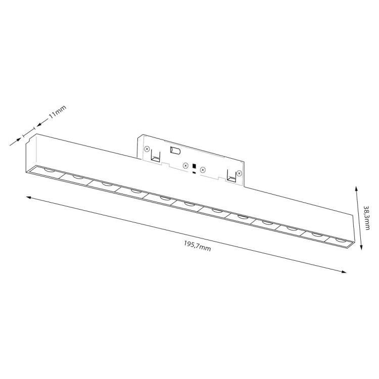 Magnetic track 10mm 12W 3000-6000K ML2176 Milagro