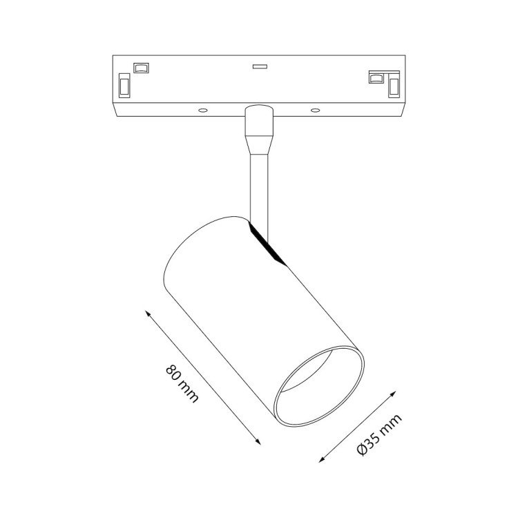 Magnetic track 10mm 6W 3000-6000K ML2177 Milagro