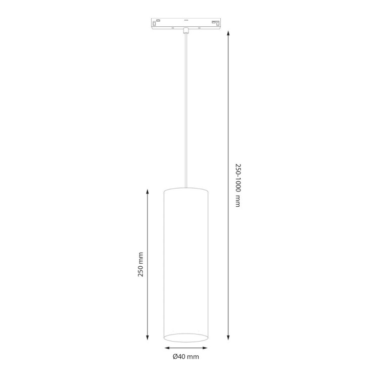 Magnetic track pendant 10mm 7W 3000-6000K ML2179 Milagro