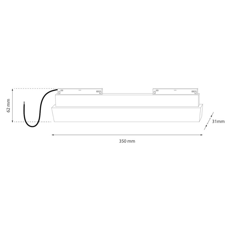 Zasilacz 200W magnetic track 10mm ML2180 Milagro