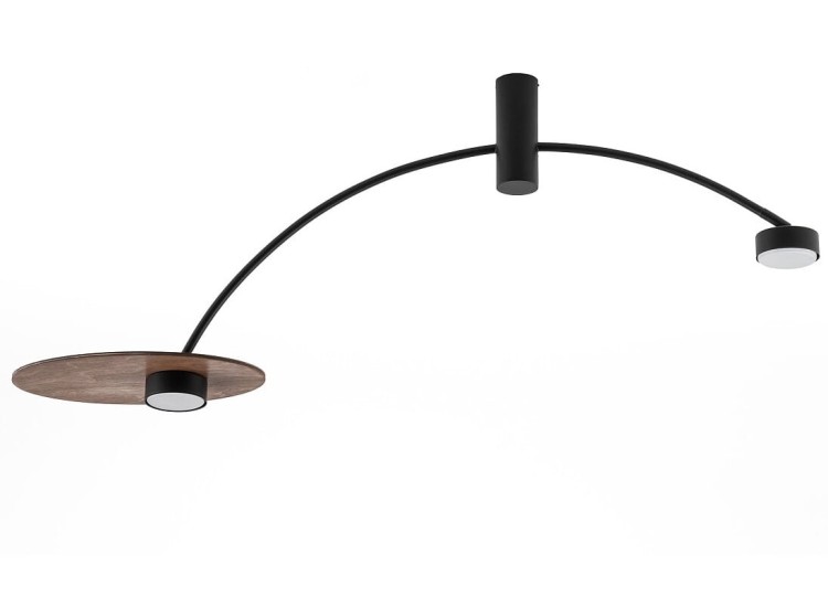 Lampa sufitowa wisząca Loft PLAFON HEFT 10356 NOWODVORSKI Lighting 2x GX53 nowoczesna oświetleniowa zwis Industrialna żyrandol drewno drewniana czarna czarny metal Inspiracje Premium