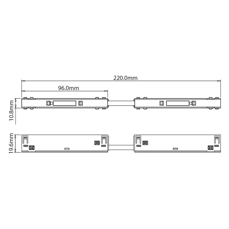 Łącznik prosty magnetic track 10mm ML2190 Milagro