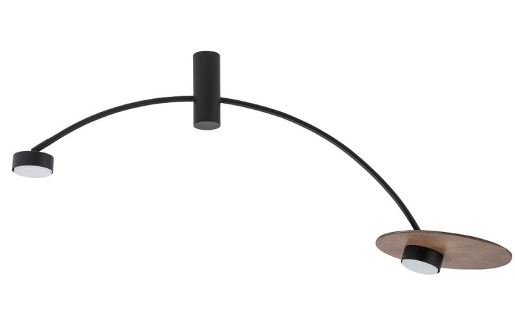 Lampa sufitowa wisząca Loft PLAFON HEFT 10356 NOWODVORSKI Lighting 2x GX53 nowoczesna oświetleniowa zwis Industrialna żyrandol drewno drewniana czarna czarny metal Inspiracje Premium