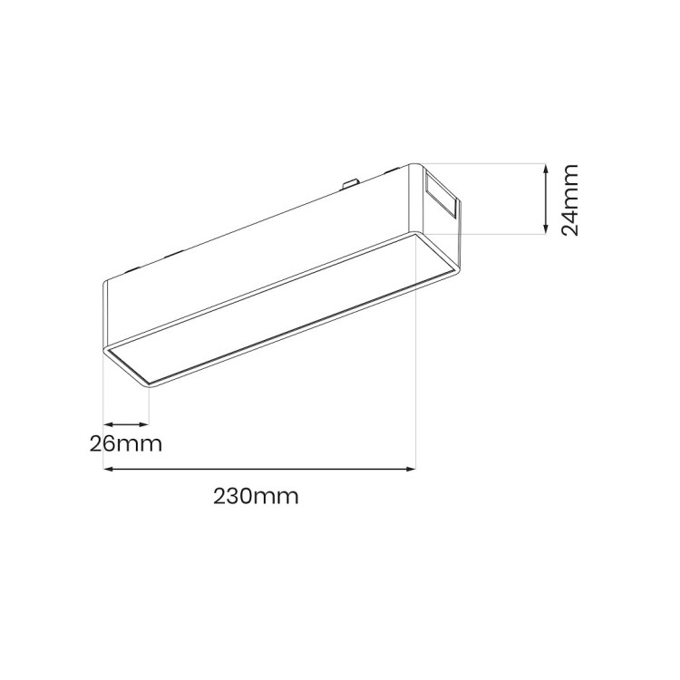 Slim Magnetic Track Biały 23cm 10W LED Tuya CCT ML2196 Milagro