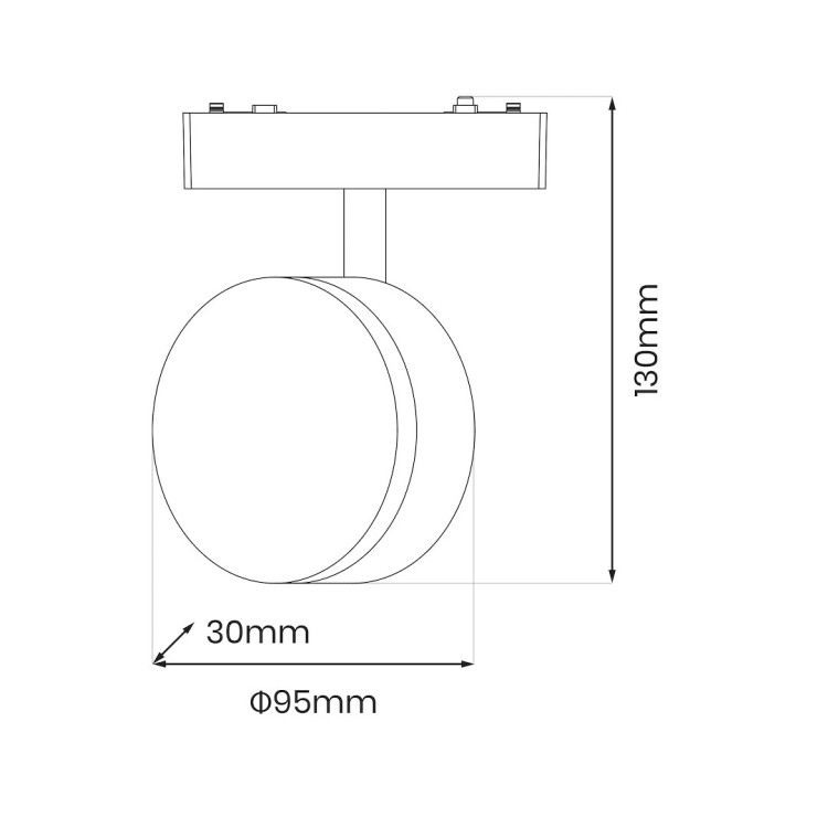 Slim Magnetic Track Czarny 9W LED Tuya CCT ML2205 Milagro
