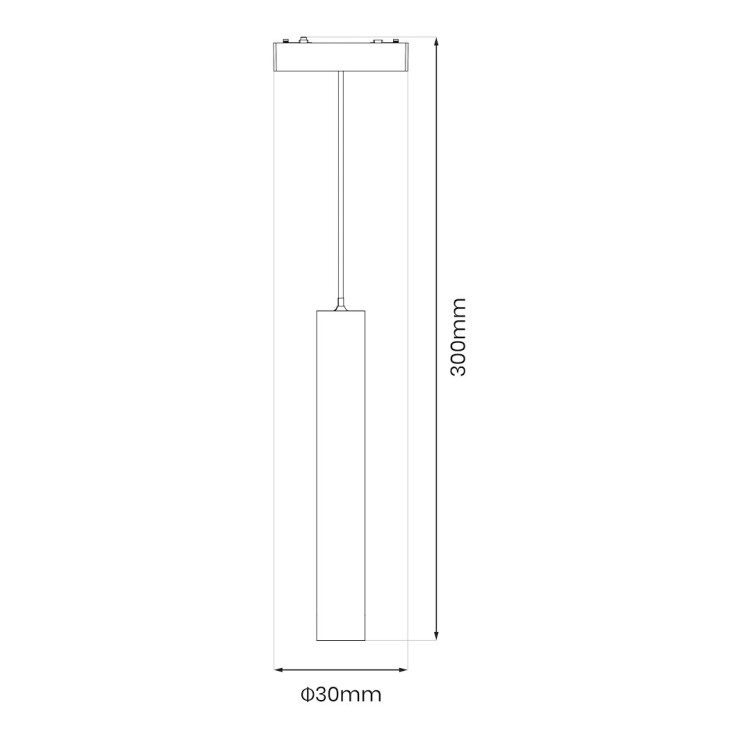 Slim Magnetic Track Czarny Pendant 6W LED Tuya CCT ML2207 Milagro