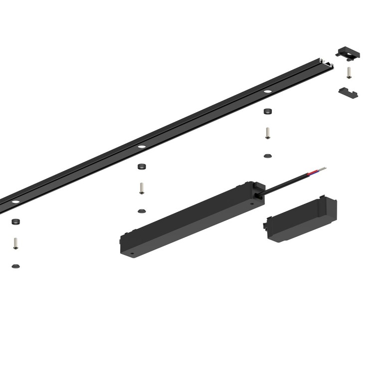 Slim Magnetic Track Szyna Natynk Czarny 100cm + zaślepki ML2209 Milagro