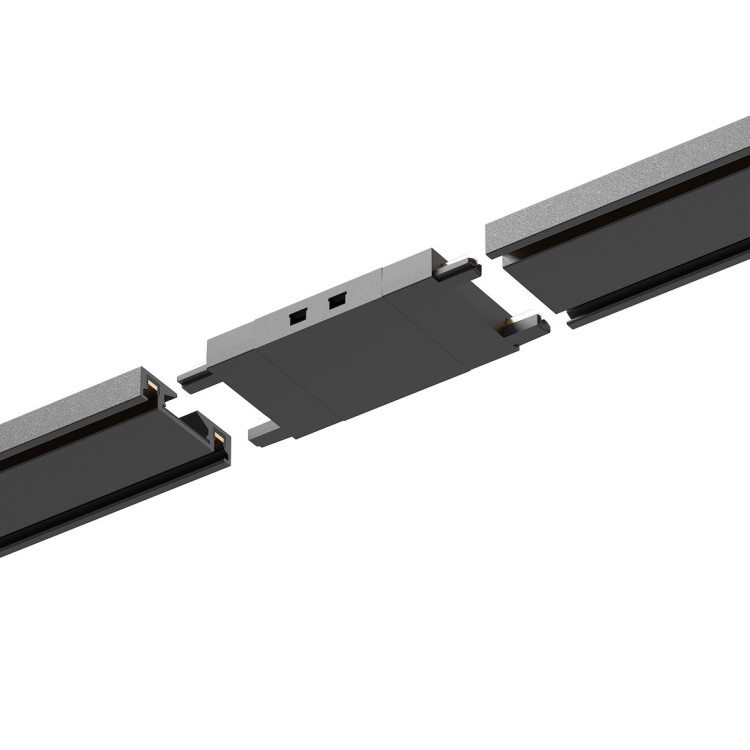 Slim Magnetic Track Czarny Łącznik Szyn Prosty ML2215 Milagro