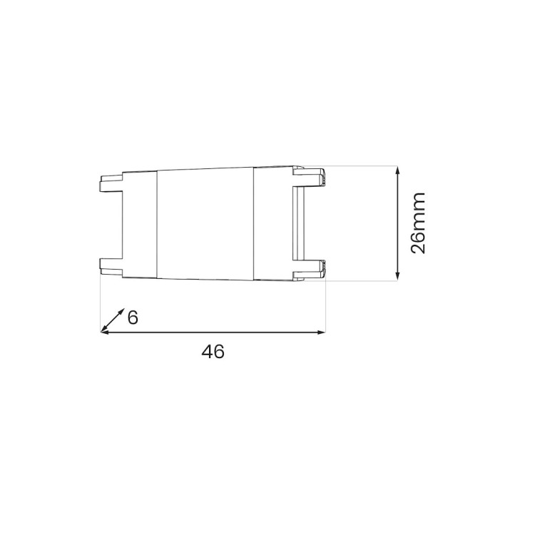 Slim Magnetic Track Czarny Łącznik Szyn Prosty ML2215 Milagro