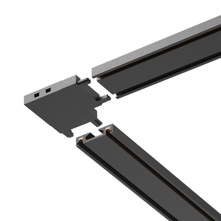 Slim Magnetic Track Czarny Łącznik Szyn L ML2217 Milagro