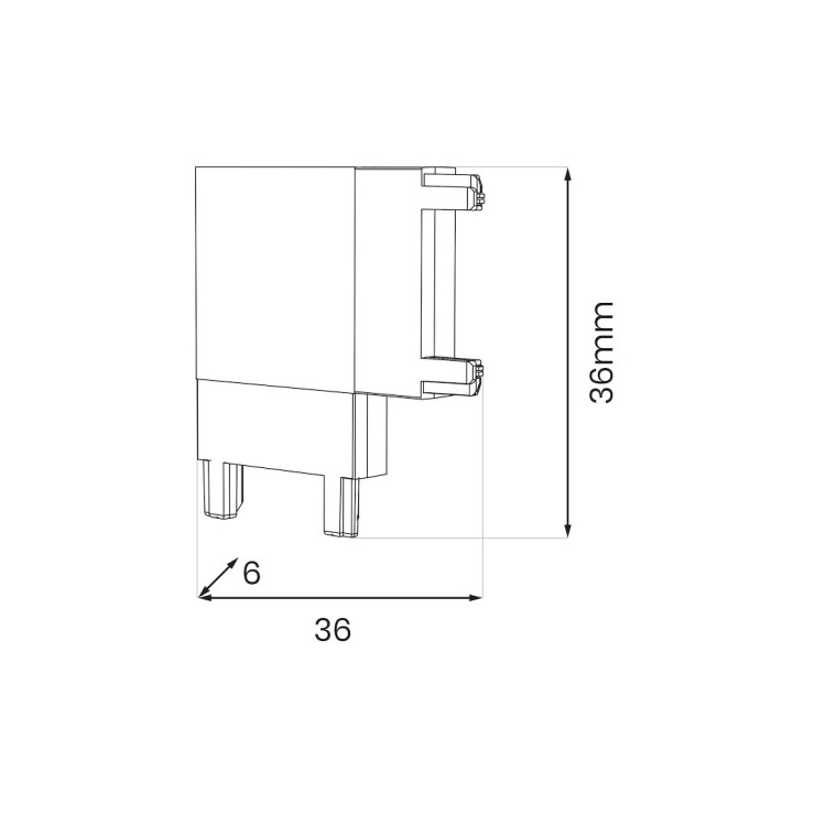 Slim Magnetic Track Biały Łącznik Szyn L ML2218 Milagro