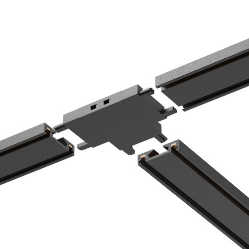 Slim Magnetic Track Czarny Łącznik Szyn T ML2219 Milagro
