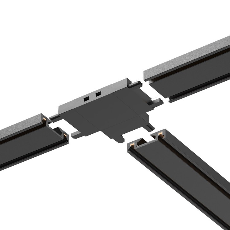 Slim Magnetic Track Czarny Łącznik Szyn T ML2219 Milagro