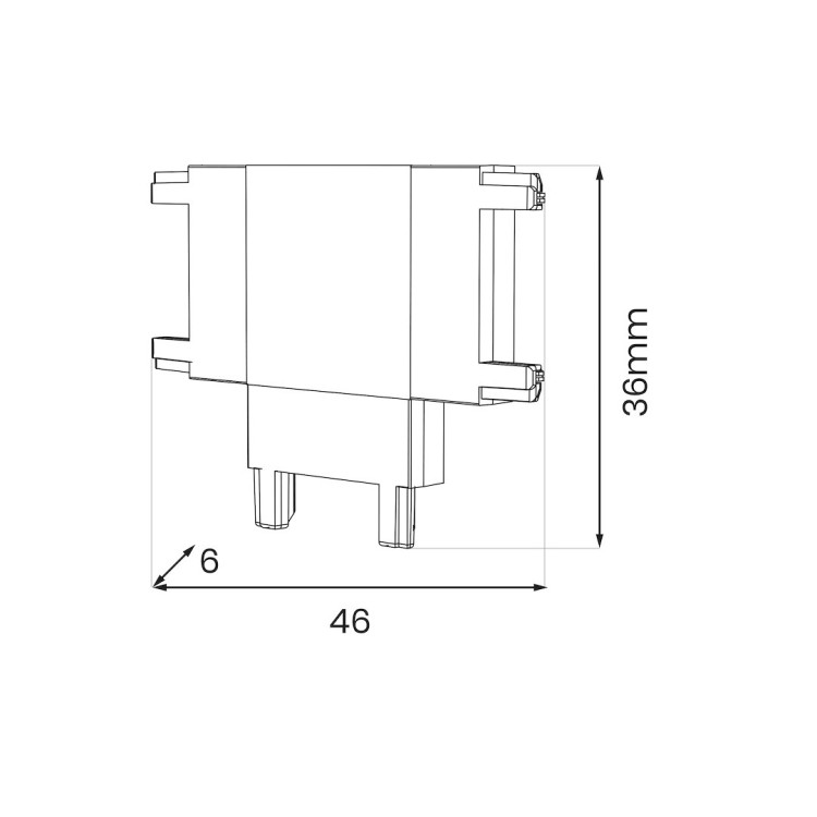 Slim Magnetic Track Biały Łącznik Szyn T ML2220 Milagro