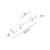 Slim Magnetic Track Biały Łącznik Podwójny z Kablem długim ML2226 Milagro