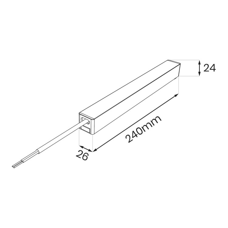 Slim Magnetic Track Czarny Zasilacz 100W 24V ML2227 Milagro