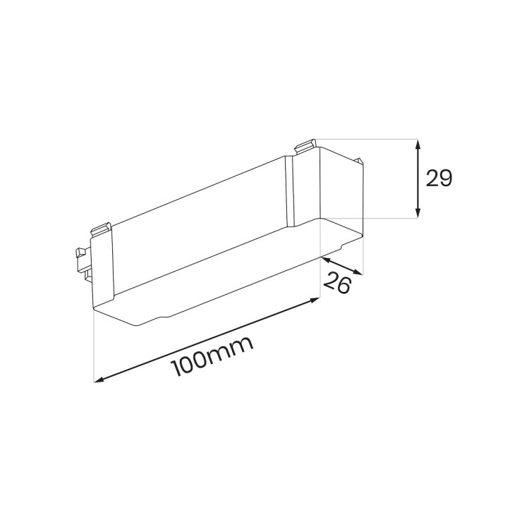 Slim Magnetic Track Czarny Wire storage ML2231 Milagro