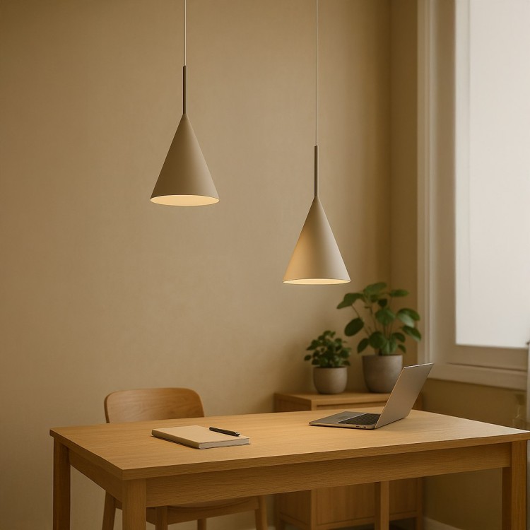 Lampa wisząca CAPITAL TAUPE Ø17cm 1xGX53 MLP2468 Milagro
